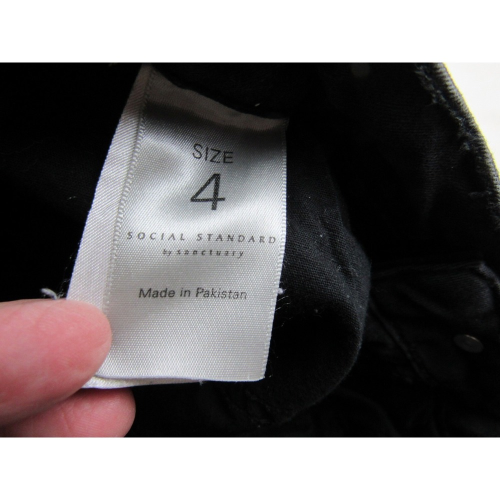 Social Standard by Sanctuary Jeans Black/Gray Camo Ankle Skinny Mid Rise Size 4 - Picture 5 of 8